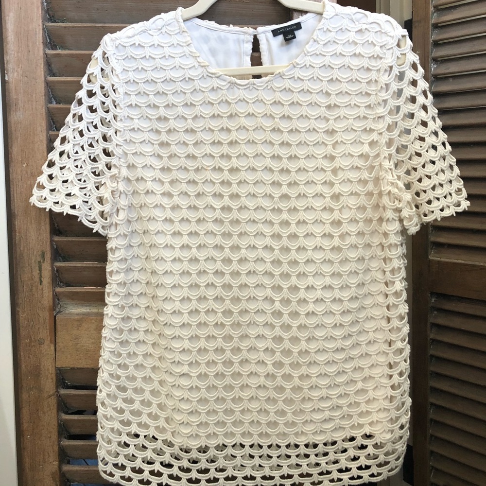 Loft Lace White Top